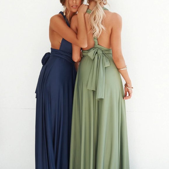 The Perfect Date 2.0 Multiway Maxi Dress (Navy) - 10/M - Picture 2 of 3